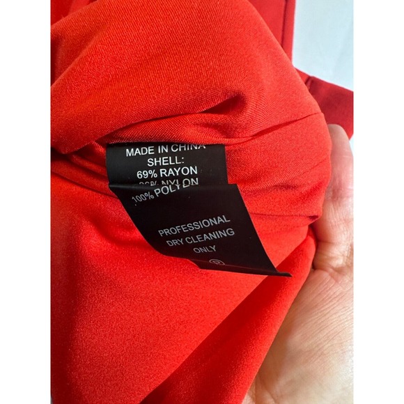 NEW VINCE CAMUTO Women's 14 Red Sleeveless Midi Sheath Dress Modern Voyage E5 - Picture 4 of 7